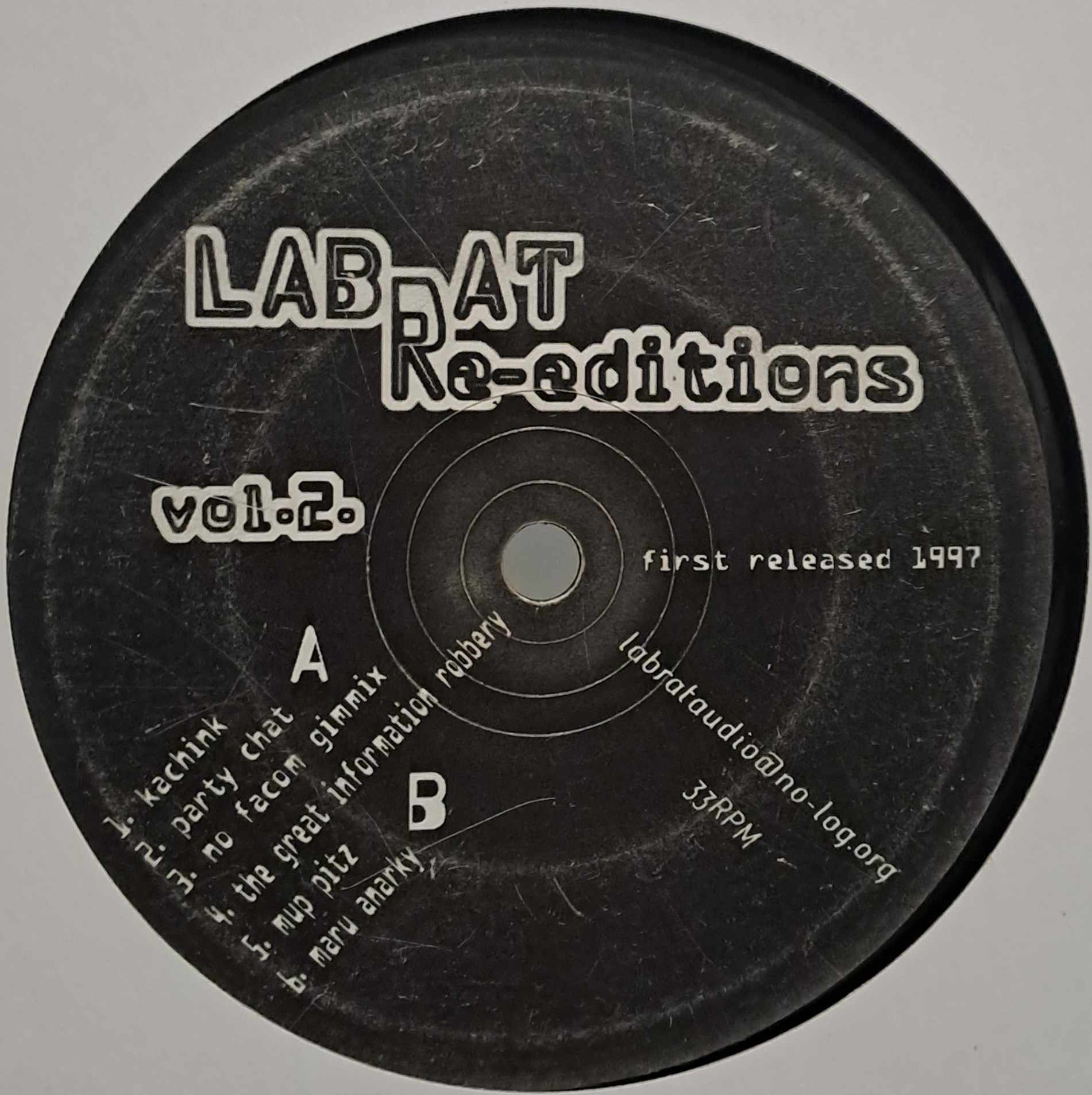 Labrat Re-Editions 02 - vinyle freetekno